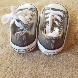 Gray Converse sneakers